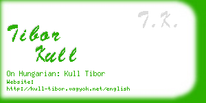 tibor kull business card